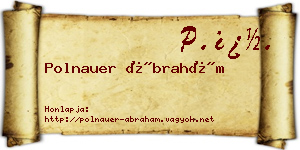 Polnauer Ábrahám névjegykártya